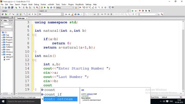 17 : C++ Program to find Sum of Natural Number Using recursion (Hindi) смотреть онлайн