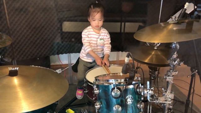 Kid Playing Drums At Church | Cute 3 Year Old Drummer  | Kids Activities