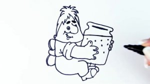 Как нарисовать Карлсона из мультика Карлсон и Малыш / Мультик раскраска для детей Карлсон