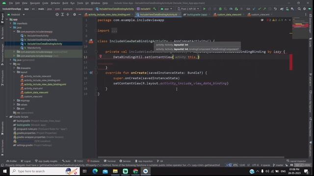 How to Implement Data Binding in Include Layout in Android Studio Kotlin смотреть онлайн