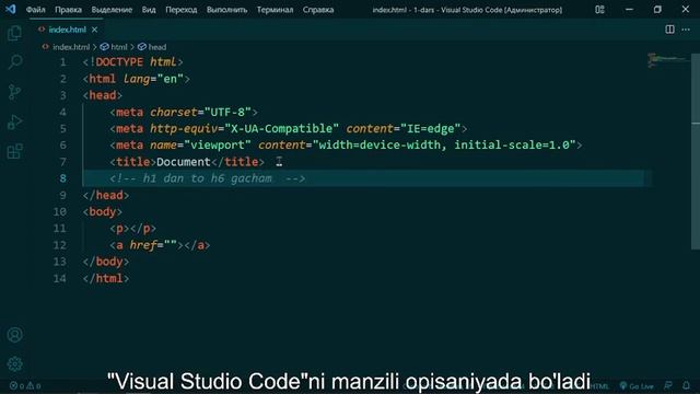 Visual Studio Code I 1-dars I Uzbekcha смотреть онлайн