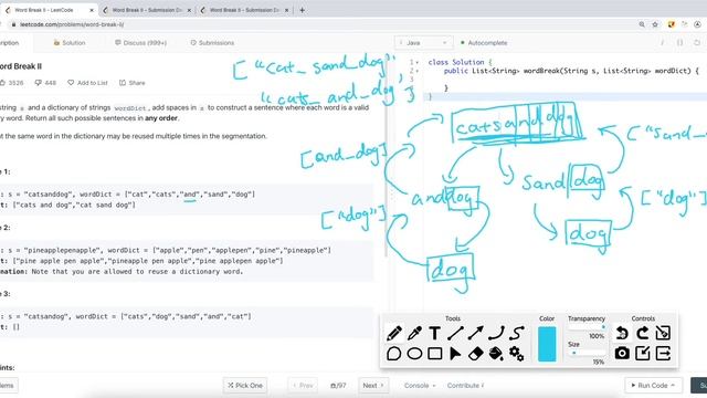 [Java] Leetcode 140. Word Break II [DP Subsequence #8] смотреть онлайн