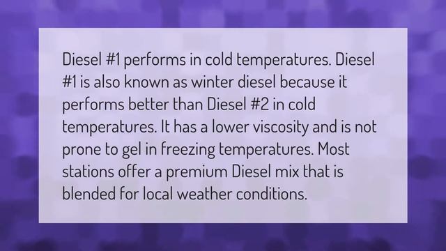 How cold is winter blend diesel good for? смотреть онлайн