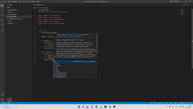 How to create a simple CALCULATOR with PYTHON смотреть онлайн