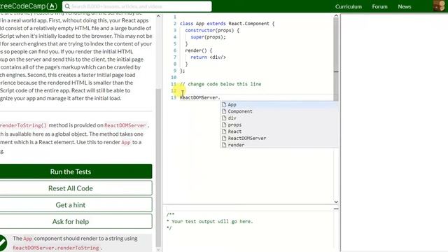 REACT: Render React on the Server with renderToString (48) смотреть онлайн