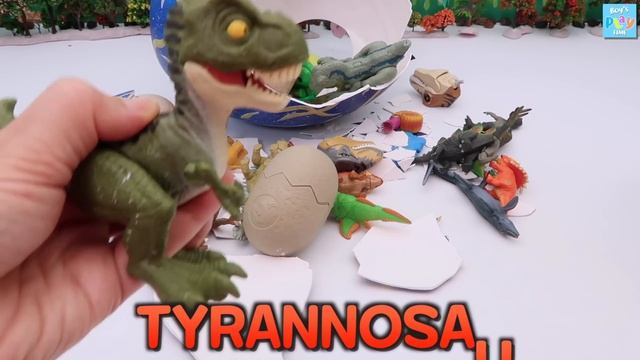 Break Big Dinosaur Egg! Jurassic World Dinosaur For Kids 공룡알 깨기 смотреть онлайн