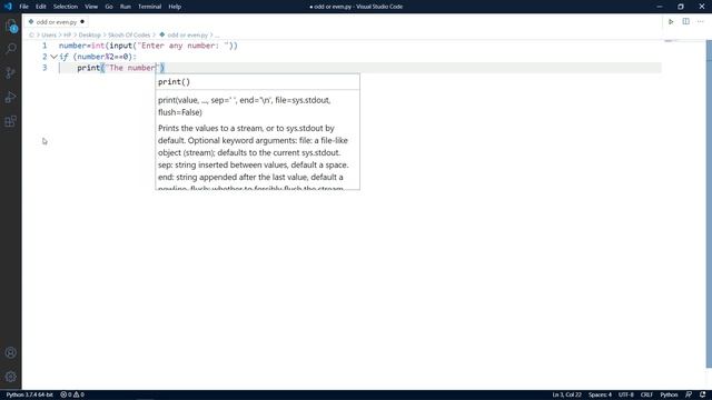 Python program to check if a number is even or odd смотреть онлайн