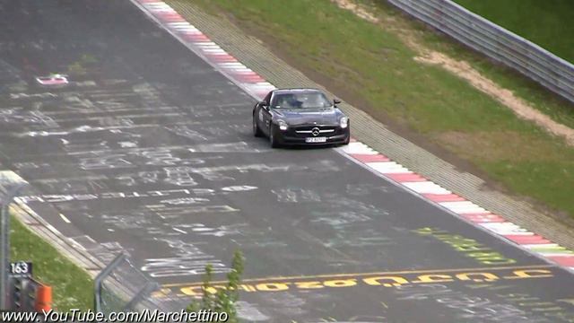 Mercedes SLS AMG w/ Akrapovic Sounds Ferocious! смотреть онлайн