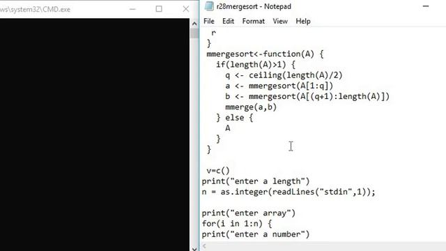 merge sort in R language смотреть онлайн