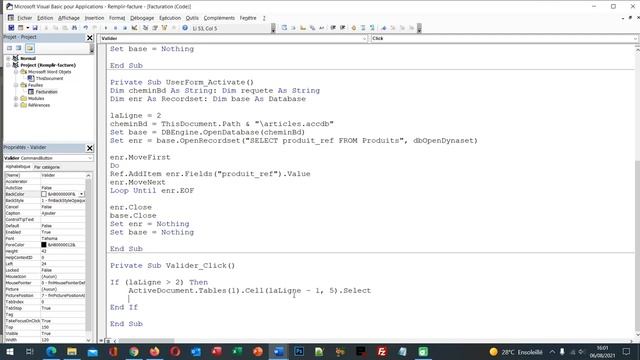 Remplir la facture avec un formulaire VBA Word смотреть онлайн