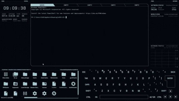 eDEX-UI Alternative to CMD and Power Shell for Windows PC 2022 Installation and Test