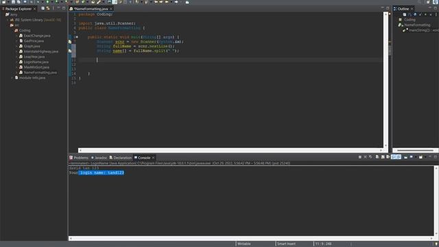 Name Formatting Problem in Java смотреть онлайн