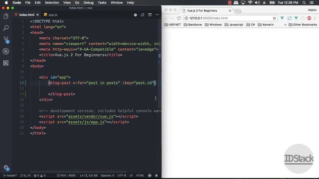 Vue.js 2 For Beginners - 20 Vue.js Passing Data with Props in Components смотреть онлайн