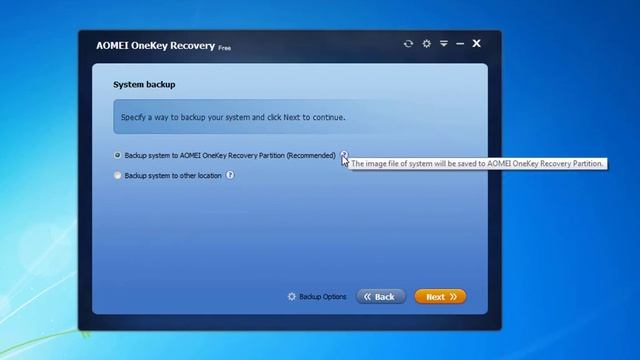 Aomei OneKey Free Edition | Custom Recovery Partition смотреть онлайн
