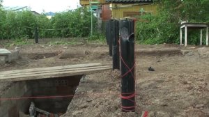 Дом с печкой на винтовых сваях