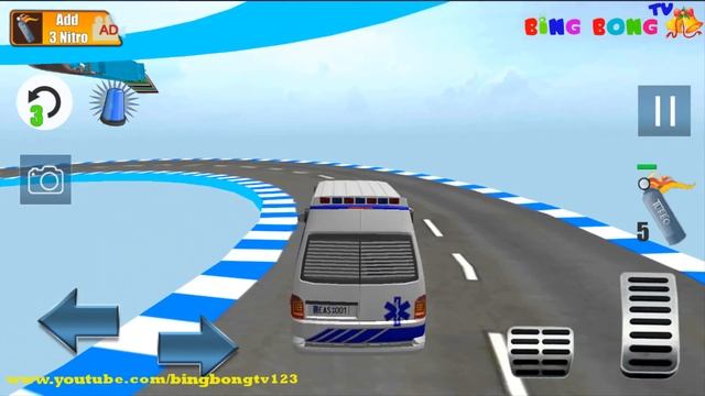 Ambulance Stunt Car Racing Games #2 - Impossible Tracks Games 3D | Android Gameplay - Cars Games смотреть онлайн