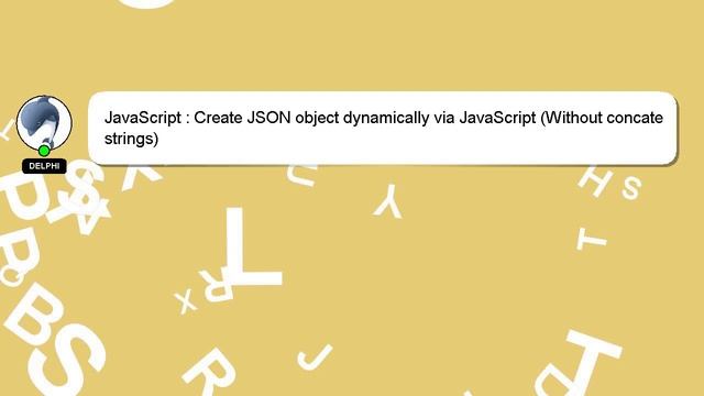 JavaScript : Create JSON object dynamically via JavaScript (Without concate strings) смотреть онлайн