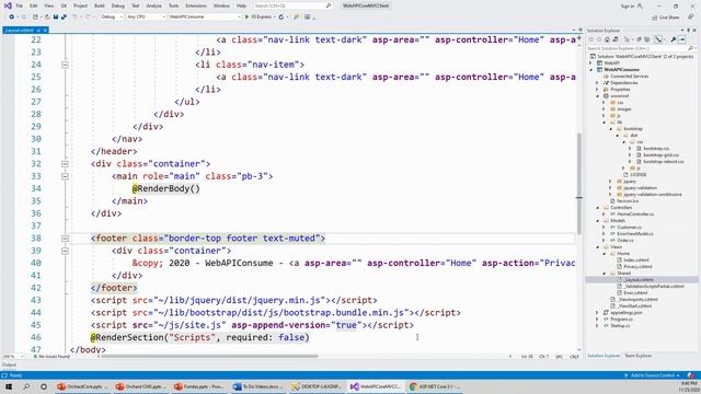 [Part 22] - Build An ASP NET Core 3 1 Web API And Consume With MVC (Edit The Layout File) смотреть онлайн