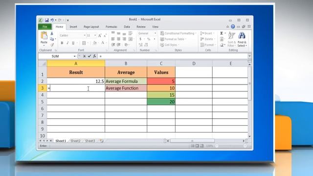 How to Use the Average Function in Excel 2010 смотреть онлайн