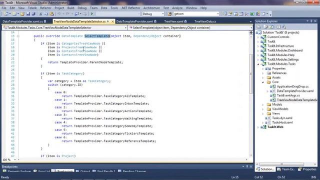 Using ItemTemplateSelector In  Silverlight TreeView