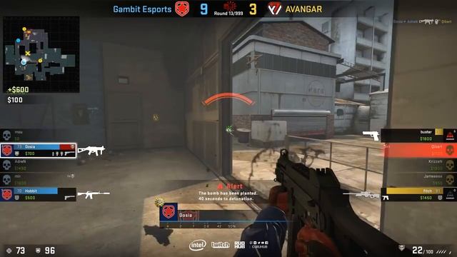 Gambit Vs AVANGAR - IEM Chicago 2018 EU Quals - Map1 - De_cache [ceh9]