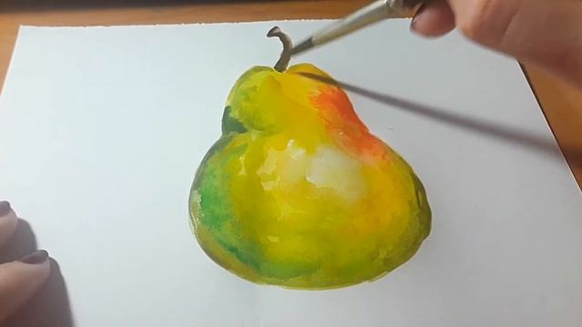 Как рисовать акварелью. Груша. смотреть онлайн