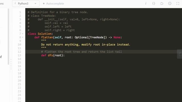 Flatten Binary Tree to Linked List - Leetcode 114 - Python смотреть онлайн