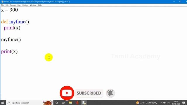 Learn Python - Part 27 | Scope of the Variables in Python | தமிழ் அகாடமி смотреть онлайн