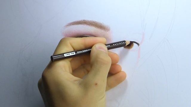 Как начать портрет цветными карандашами. Как нарисовать глаза в цвете. Обучающее видео смотреть онлайн
