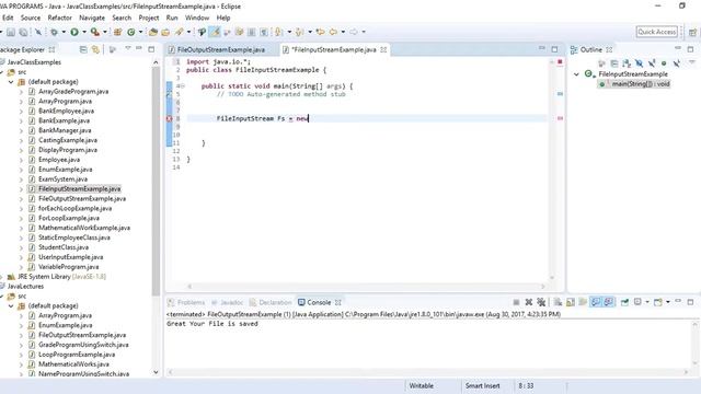 JAVA TUTORIAL 21 FILE INPUT STREAM CLASS смотреть онлайн