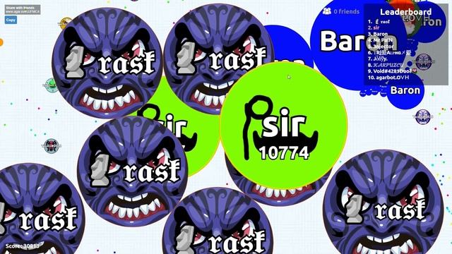 Solo vs Bot Users in Party! Agar.io Takeover Gameplay смотреть онлайн