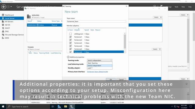 How to Configure NIC Teaming in Windows Server 2022 | Windows Server 2019 / 2016 смотреть онлайн