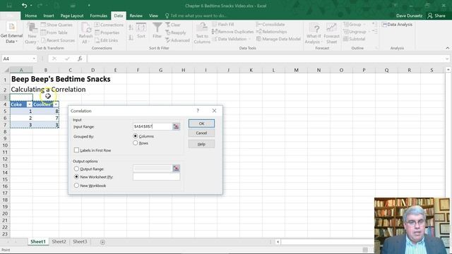 How to Calculate a Correlation in Excel 2016 for Windows смотреть онлайн