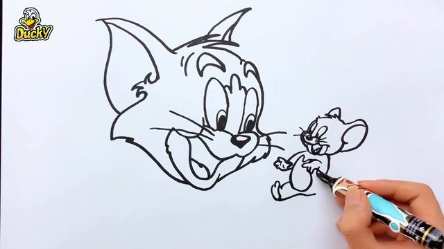 how to draw tom and jerry - the easy way смотреть онлайн