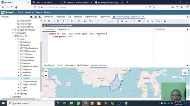 GIS 12. Multipolygon pada PostGIS смотреть онлайн