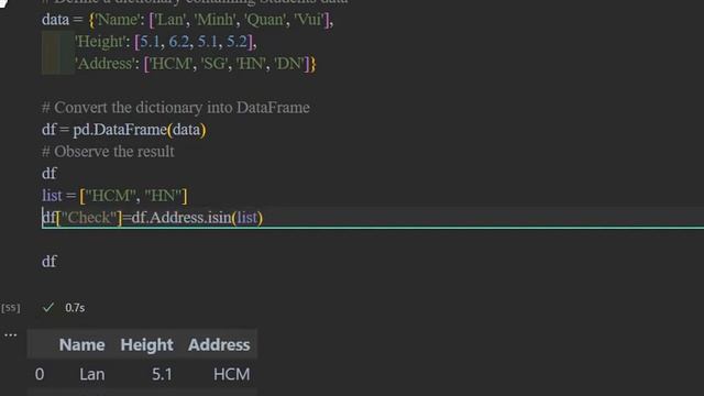 Check value in Dataframe with isin смотреть онлайн