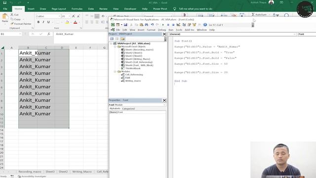 Changes in Font using VBA | VBA Coding | VBA Commands for beginners |Complete playlist VBA Part-6 смотреть онлайн