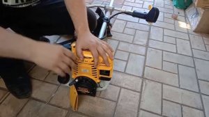 четырех тактный бензотример champion t374fs