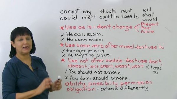 No more mistakes with MODALS! 3 Easy Rules