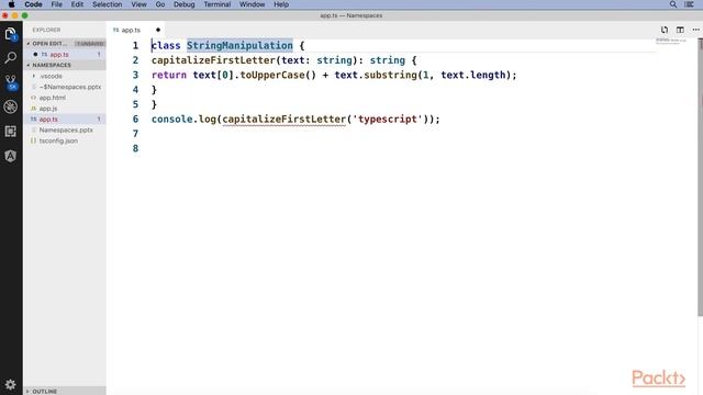 TypeScript for C# and .NET Developers: Working with Namespaces in TypeScript | packtpub.com смотреть онлайн