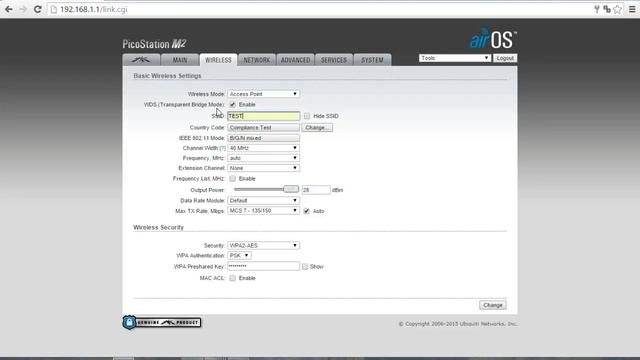 настройка антенны ubiquiti и compliance test смотреть онлайн