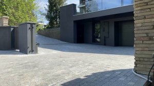 Телескопические откатные ворота обшитые алюминиевым листом