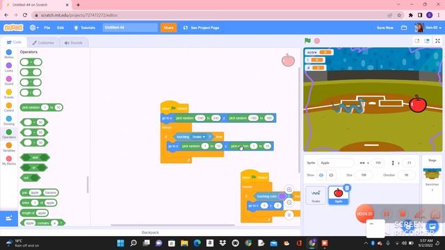how to make snack game on scratch pt1 смотреть онлайн