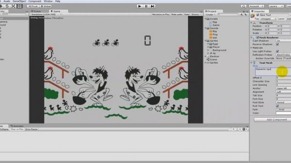 Создание 2D игры в Unity. Урок 5. Звуки. Элементы интерфейса