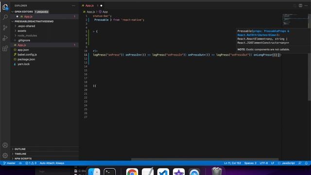 Pressable React Native Tutorial - How to Handle Presses, Long Presses and Style On Component Press смотреть онлайн