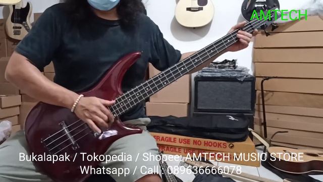 Bass Elektrik Ibanez SDGR soundgear 4 string custom warna merah _ AMTECH MUSIC STORE _ смотреть онлайн