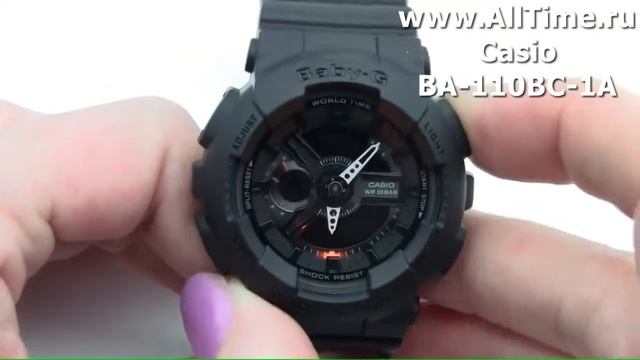 Обзор. Японские наручные часы Casio BA-110BC-1A с хронографом смотреть онлайн