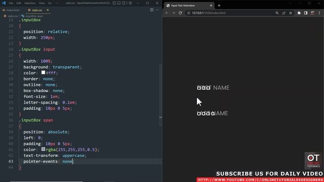 CSS Input Field Text and Gradient Border Animation Effects | CSS Only Floating Label смотреть онлайн