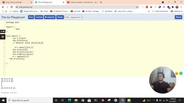 Array (length and capacity) - Go Lang смотреть онлайн