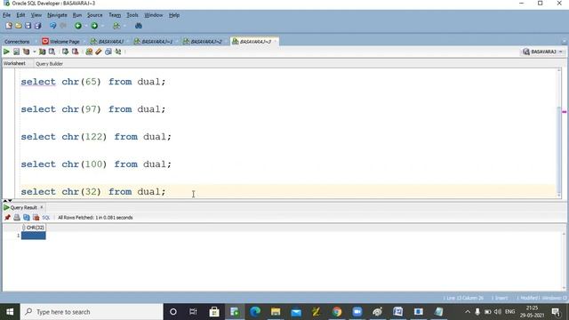 Oracle CHR function смотреть онлайн
